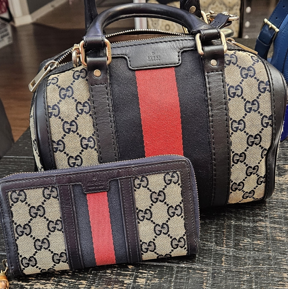 ❌️SOLD SOLD SOLD❌️Gucci Gg MonogramVintage Cherry Line mini Boston Bag - Picture 16 of 16